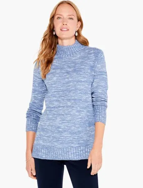 Nic + Zoe Sun Turn Womens Knit Mock Neck Pullover Sweater