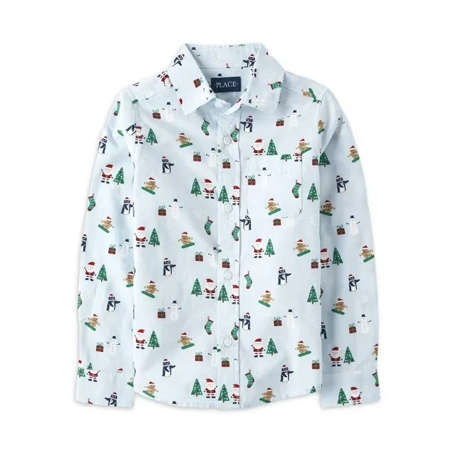 The Children's Place Boys Long Sleeve Woven Tops