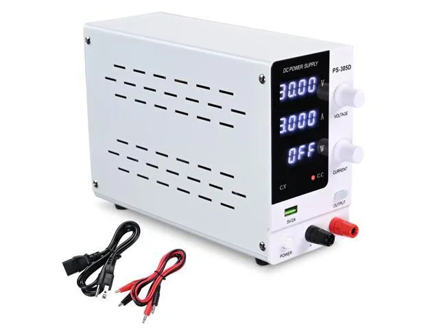 DC Power Supply Variable 30V 5A Adjustable High Precision Digital w/Power Cord