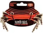 Ernie Ball 3" Flat Ribbon Patch Cable 3-Pack