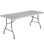 Giantex 6' Folding Table Portable Plastic Indoor Outdoor Picnic Party Dining Camp Tables, White