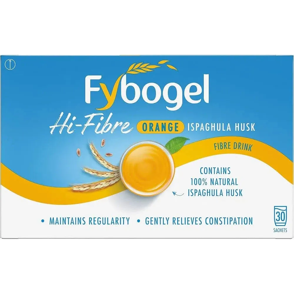 Fybogel Hi-Fibre Orange Ispaghula Husk Fibre Drink - 30 Sachets