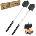 AILITOR Cast Iron Camp Pie Cooker, Campfire Sandwich Maker (Pack of 2)