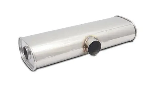 Vibrant 10632 Streetpower Muffler 3&#034; side inlet x dual 2.5&#034; outlets