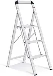 Step Ladder 3 Steps Folding Step Ladder With Handrail Nonslip Household Ladder W