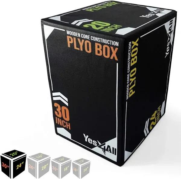 3 in 1 Soft Plyo Box Wooden Core Foam Plyometric Box for Exercise Crossfit MM