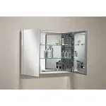 Kohler K-CB-CLC3526FS 35" W x 26" H Aluminum Two-Door Medicine Cabinet with Mirrored Doors Beveled Edges