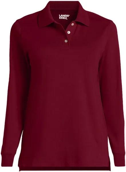 Lands' End Women's Long Sleeve Interlock Polo Shirt