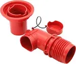 Valterra F02-3103 EZ Coupler Universal Sewer Adapter Red