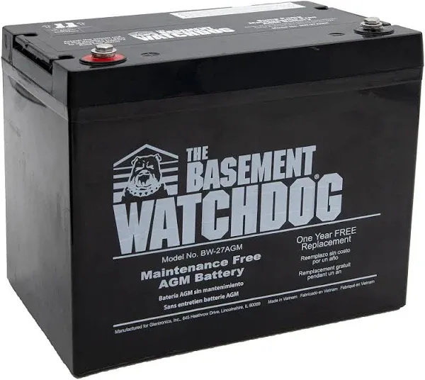 Basement Watchdog AGM Battery BW-27AGM