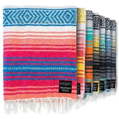  Authentic Handwoven Mexican Blanket, Yoga Blanket - Perfect Outdoor Sand