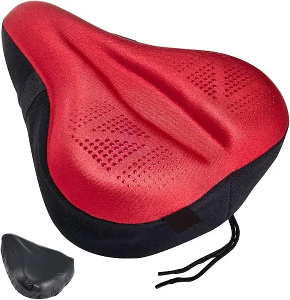 Zacro Bike Seat Cushion - Padded Gel Bike Seat Cover For Men & Women, Extra