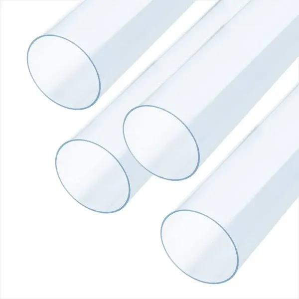 POWERTEC 70274-P4 Clear PVC Pipe Rigid Plastic Tubing for Dust Hose &amp; Fittings