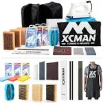 XCMAN Complete Ski Snowboard Tuning and Waxing Kit with Waxing Iron Ski Training Wax Edge Tuner PTEX Ski Waxing Brush Waxing Scraper