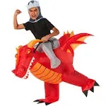 Kids Red Dragon Ride On Inflatable Costume