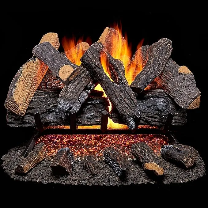 Duluth Forge Vented Natural Gas Log Set with Remote Control Kit