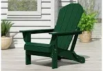 HDPE Folding Poly Lumber Adirondack Chair Patio Outdoor All Weather Resistant