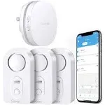 Govee WiFi Water Sensor 3 Pack, 100dB Adjustable Alarm and App Alerts, Leak and Drip Alert with Email, Detector for Home, Basement(Not Support 5G WiFi)