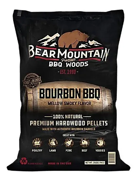 Bear Mountain, Bourbon BBQ Craft Blends Pellets, 20 lb