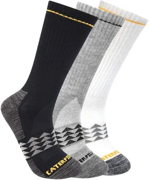 CAT Men's 3-Pack Half Cushioned Crew Socks