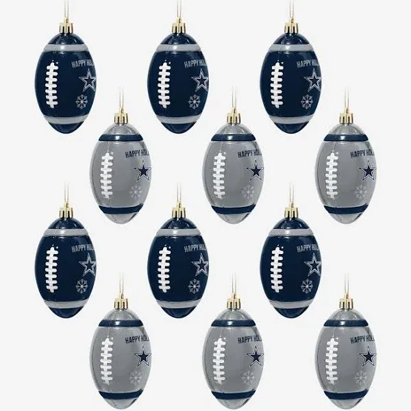 FOCO Dallas Cowboys NFL Football Ornament Set