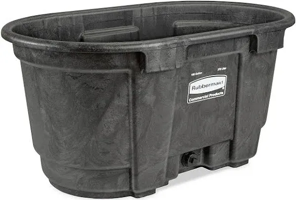 Rubbermaid 424288bla 100 gal Commercial Stock Tank