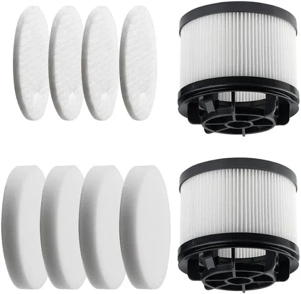 Replacement Filters Compatible with Levoit LVAC-200 Cordless Stick Vacuum Cleaner, 2 Post-Motor Filters and 4 Pre-Motor Filters, White