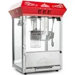 Olde Midway Movie Theater-Style Popcorn Machine with Cart and 10 oz Kettle, Red