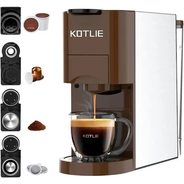 KOTLIE Single Serve Coffee Maker, 4 in 1 Espresso Machine