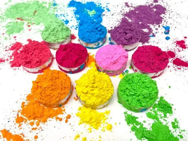 Elle's Party House - Holi Powder, 10 Pack X 100 Grams Each, Multi-Color, Holi Color Powder for Color Run Chalk Paint Gender Reveal Festival Diwali Rangoli