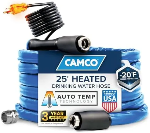 CAMCO 25 FT HEATED DRINKING WATER HOSE,  MODEL:22911. NEW IN BOX