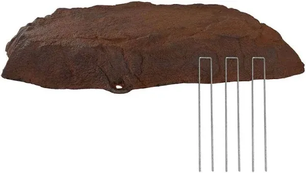 Sunnydaze Flat Artificial Landscape Rock Cover with Stakes