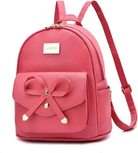 LcFun Cute Mini Leather Backpack