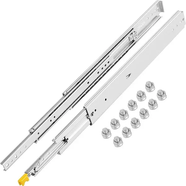 VEVOR Heavy Duty Drawer Slides 18&#034; Length, Locking Drawer Slides 500lbs Load Ca