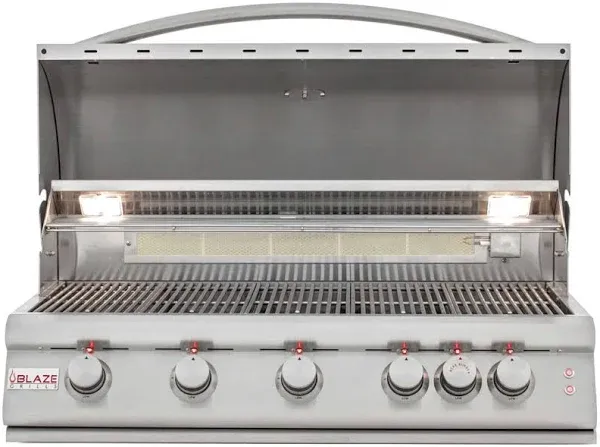 Blaze 40" 5-Burner Built-In Gas Grill With Rear Infrared Burner