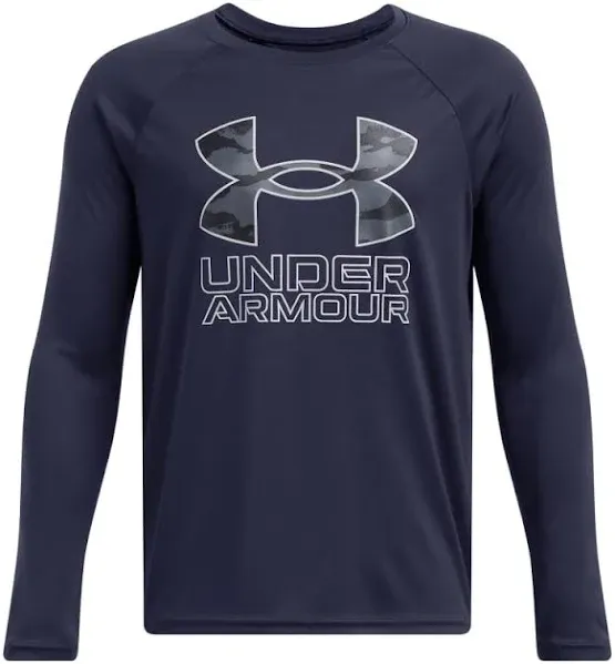 Under Armour Boys' Tech Hybrid Print Fill Long Sleeve