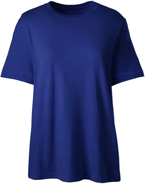 Lands' End Women's Feminine Fit Short Sleeve School Uniform T-Shirt