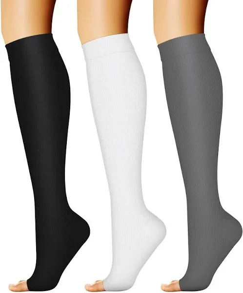 Compression Socks for Women &amp; Men Circulation (3 Pairs) 15-20 mmHg is Best At...