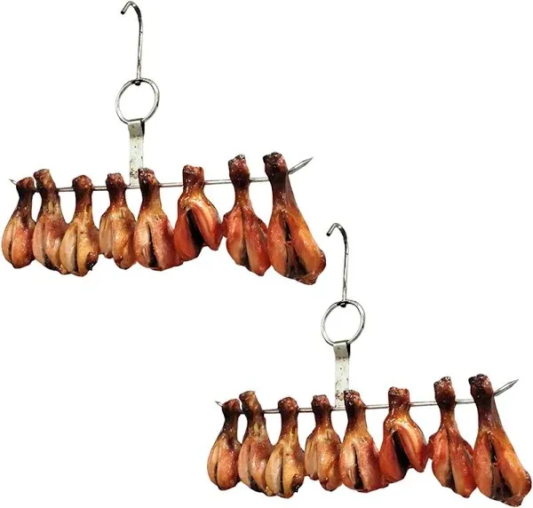 Tihood 2pcs Stainless Steel Chicken Wings and Leg Smocking Hanger