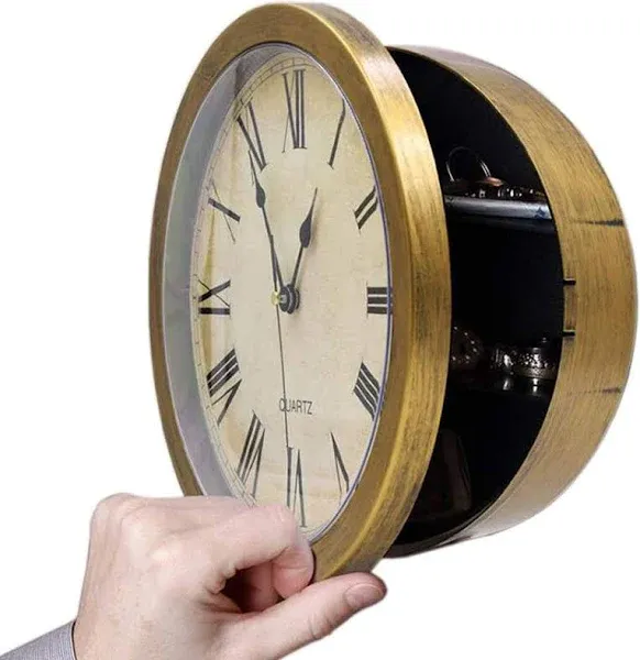 10 inch Wall Clock with Hidden Safe