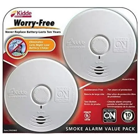 Kidde Worry-Free Smoke Alarms