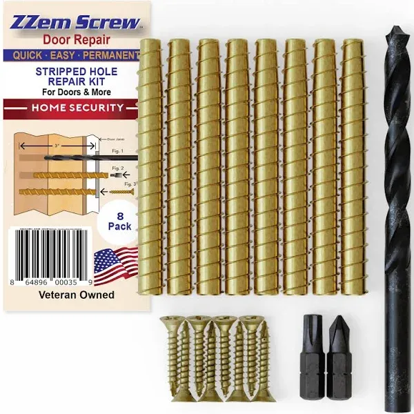 ZZem Screw Door Repair Door Security Repair Stripped Screw Holes and Sagging Doors