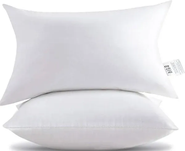 Utopia Bedding Throw Pillows Insert (Pack of 2 White) - 12 x 20 Inches Bed and Couch Pillows - Indoor Decorative Pillows