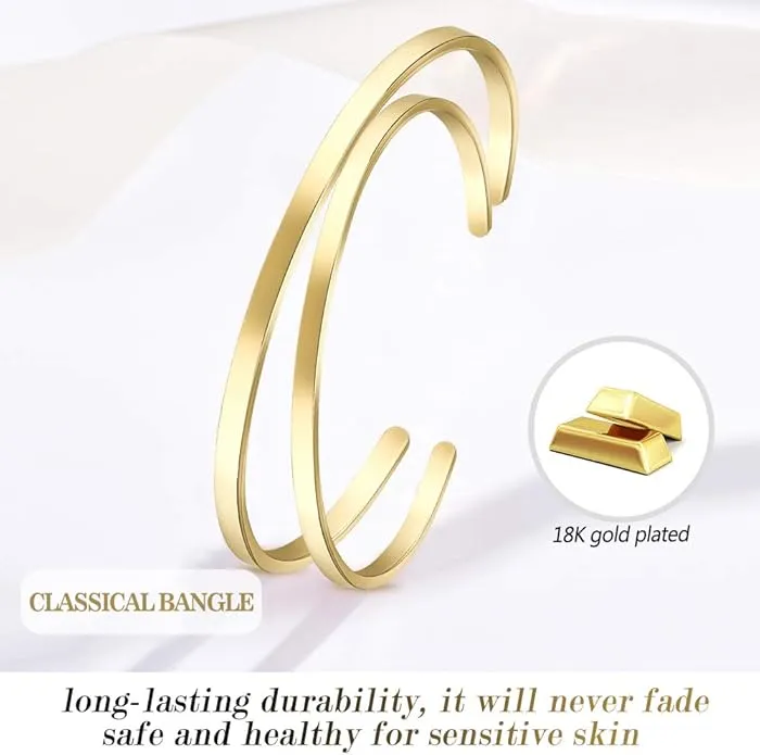 18K Gold Plated Oval Love Bracelet