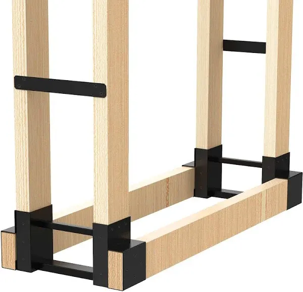 Outdoor Firewood Rack Brackets Kit for Fire Wood Pile Storage