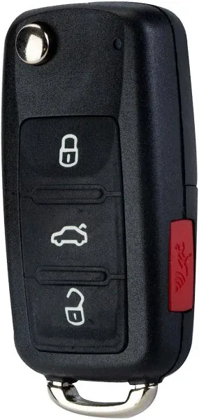 2011-2016 Volkswagen / 4-Button Remote Flip Key / 5k0837202ae / NBG010180T / 315 MHz (AFTERMARKET)