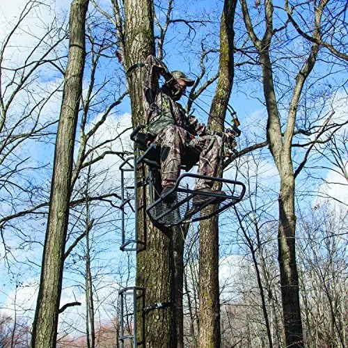 XL Lounger Lever-Action Hang-On Treestand, Flip-Up TearTuff™ Mesh Seat, Flip-...