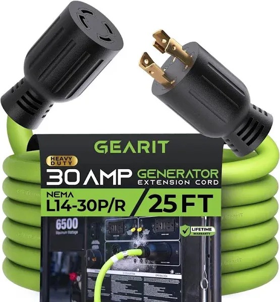 Gearit 30-Amp Generator Extension Cord 4-Prong