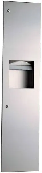 Bobrick B380349 TrimLineSeries Paper Towel Dispenser & Waste Receptacle Surface Mounted - Satin