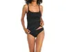 Island Goddess Lingerie Tankini Swim Top In Black